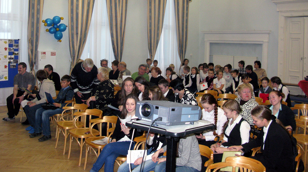 Участники экологических чтений в актовом зале школы № 440. Фото: ГКУ «Дирекция ООПТ СПб».
