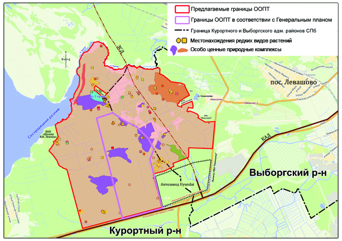 Карта левашово ленинградской области